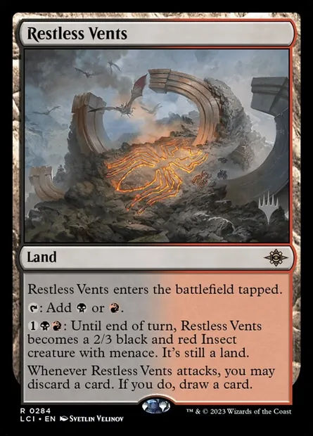 Restless Vents, Magic card PLCI 284p — The Lost Caverns of Ixalan Promos set