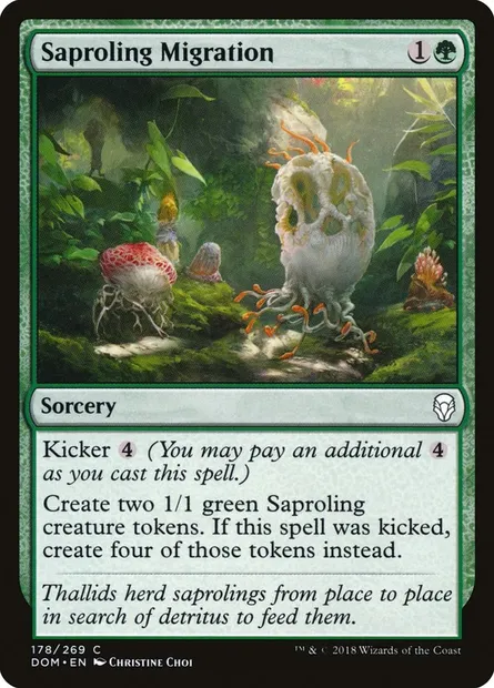 Saproling Migration, Magic card DOM 178 — Dominaria set