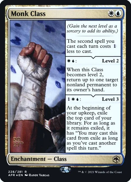 Monk Class, Magic card PAFR 228s — Adventures in the Forgotten Realms Promos set