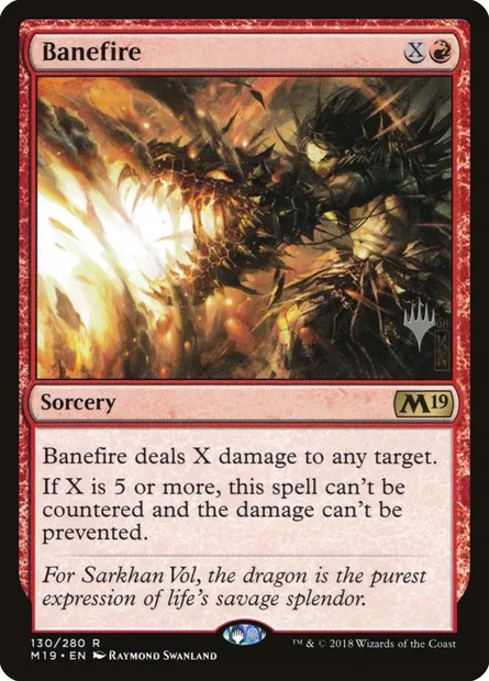 Banefire, Magic card PM19 130p — Core Set 2019 Promos set