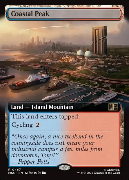 Coastal Peak, Magic card MSC 467 — Marvel Super Heroes Commander set