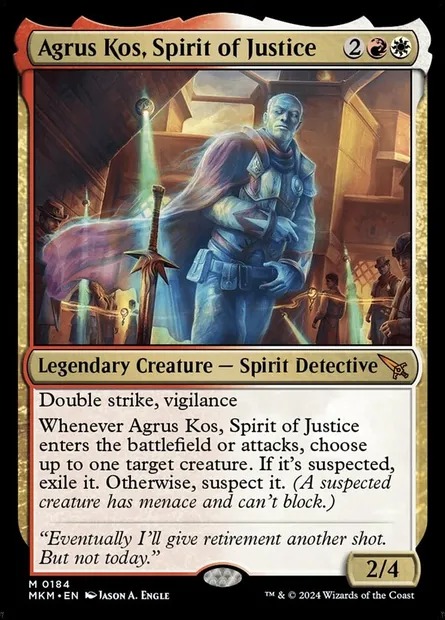 Agrus Kos, Spirit of Justice, Magic card MKM 184 — Murders at Karlov Manor set