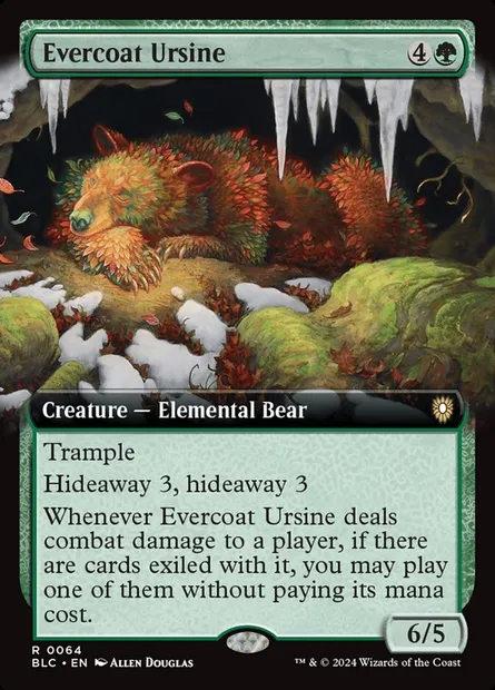 Evercoat Ursine, Magic card BLC 64 — Bloomburrow Commander set
