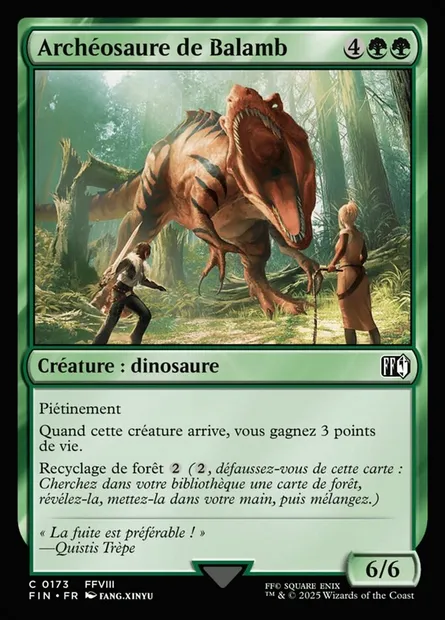 Archéosaure de Balamb, carte Magic FIN 173 — extension Final Fantasy