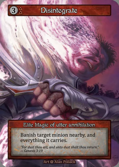 Disintegrate, carte Sorcery ALP 208 — extension Alpha