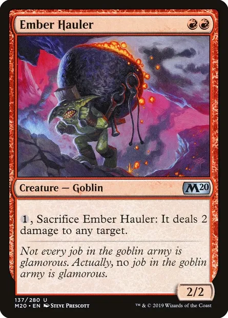 Ember Hauler, Magic card M20 137 — Core Set 2020 set