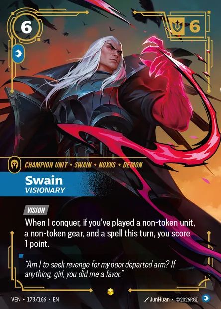 Swain, Riftbound card VEN 173 — Vendetta set