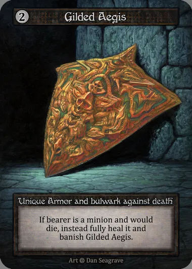 Gilded Aegis, Sorcery card ALP 308 — Alpha set