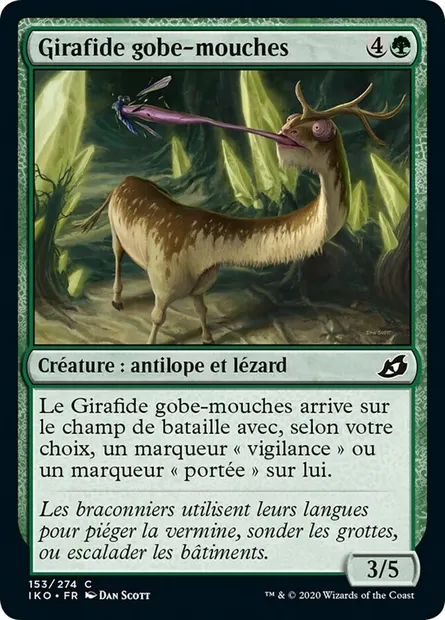 Girafide gobe-mouches, carte Magic IKO 153 — extension Ikoria: Lair of Behemoths