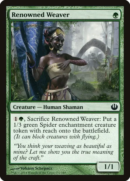 Renowned Weaver, Magic card JOU 137 — Journey into Nyx set