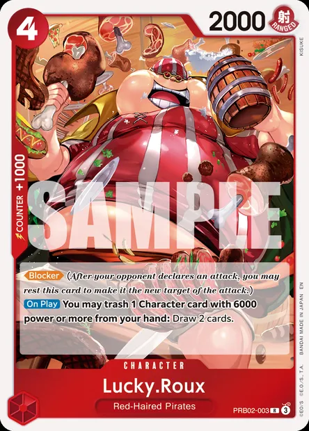 Lucky.Roux, One Piece card PRB02-003 — ONE PIECE CARD THE BEST vol.2 set