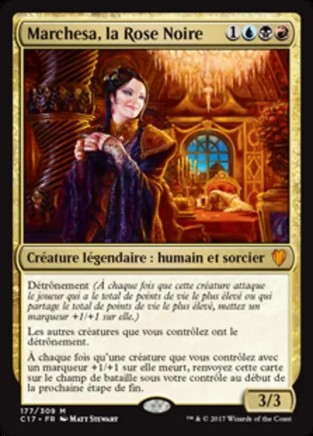 Marchesa, la Rose Noire, carte Magic C17 177 — extension Commander 2017