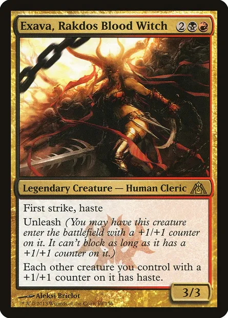 Exava, Rakdos Blood Witch, Magic card DGM 69 — Dragon's Maze set