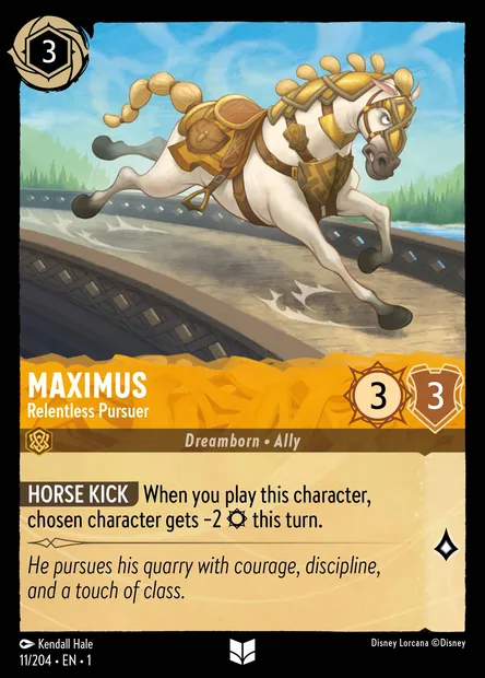 Maximus - Relentless Pursuer, Disney Lorcana card CH1-011 — The First Chapter set
