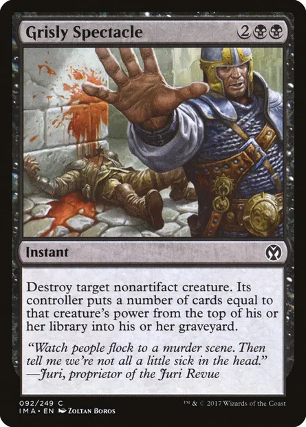 Grisly Spectacle, Magic card IMA 92 — Iconic Masters set