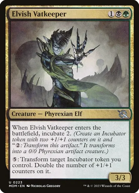 Elvish Vatkeeper, Magic card MOM 223 — March of the Machine set
