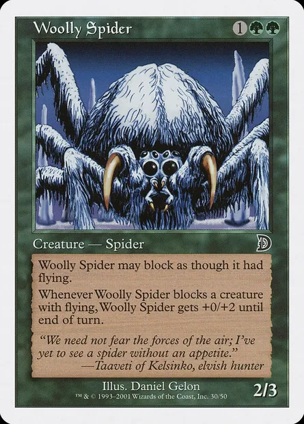 Woolly Spider, Magic card DKM 30 — Deckmasters set