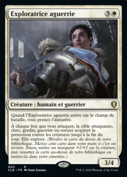 Exploratrice aguerrie, carte Magic CLB 660 — extension Commander Légendes : la bataille de la Porte de Baldur