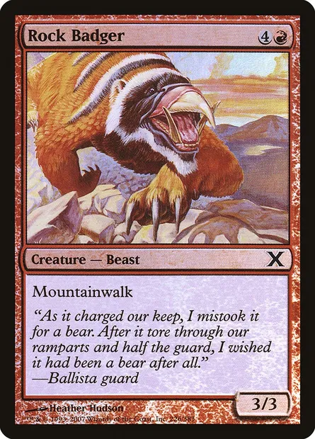 Rock Badger, Magic card 10E 226★ — Tenth Edition set