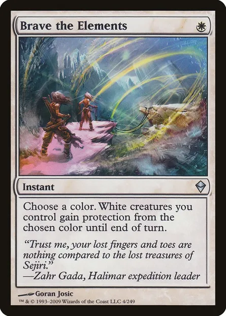Brave the Elements, Magic card ZEN 4 — Zendikar set