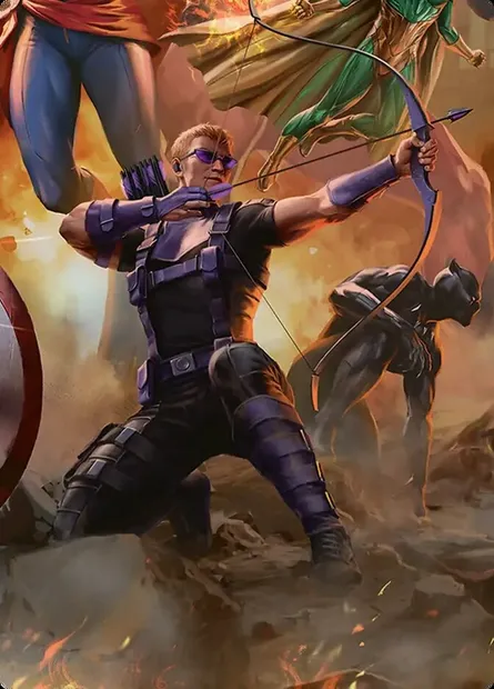 Hawkeye, Trick Shot // Hawkeye, Trick Shot, carte Magic AMSH 6b — extension Marvel Super Heroes Art Series