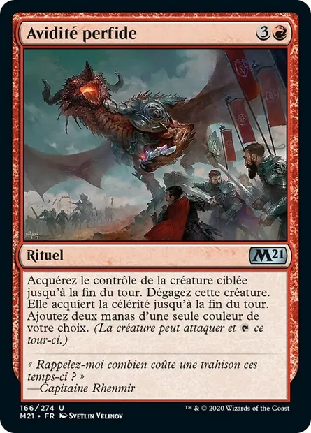 Avidité perfide, carte Magic M21 166 — extension Core Set 2021