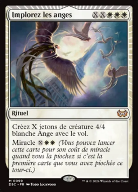 Implorez les anges, carte Magic DSC 99 — extension Duskmourn: House of Horror Commander