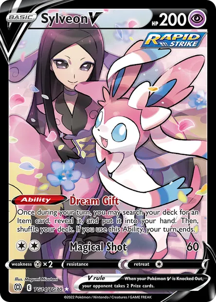 Sylveon V, Pokémon card BRS TG14 — Brilliant Stars set