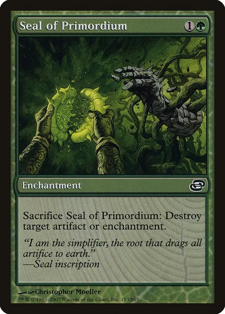 Sceau de primordium, carte Magic PLC 153 — extension Chaos planaire
