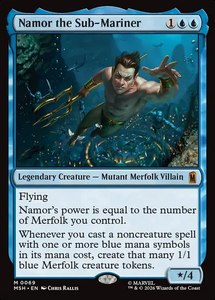 Namor the Sub-Mariner, Magic card MSH 69 — Marvel Super Heroes set