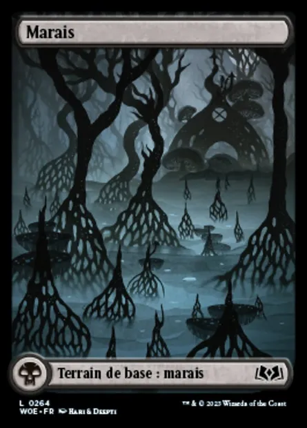 Marais, carte Magic WOE 264 — extension Wilds of Eldraine
