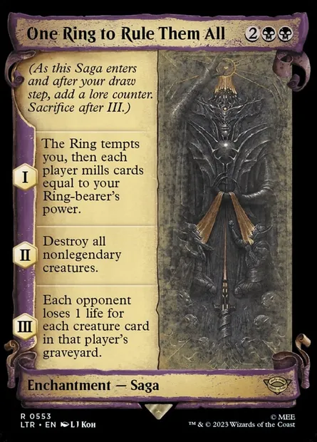 One Ring to Rule Them All, Magic card LTR 553 — The Lord of the Rings: Tales of Middle-earth set
