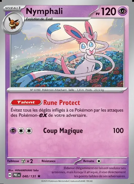 Nymphali, carte Pokémon PRE 040 — extension Évolutions Prismatiques