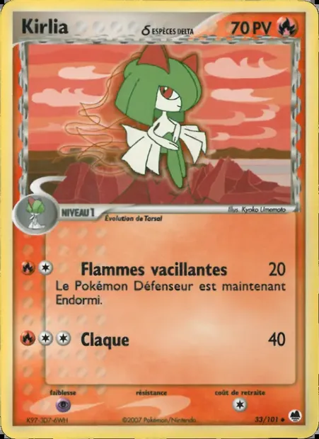Kirlia δ, carte Pokémon DF 33 — extension EX Île des Dragons
