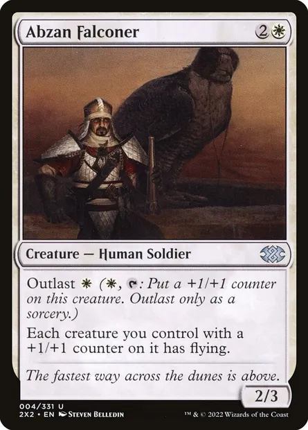 Abzan Falconer, Magic card 2X2 4 — Double Masters 2022 set