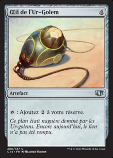 Œil de l'Ur-Golem, carte Magic C14 280 — extension Commander 2014
