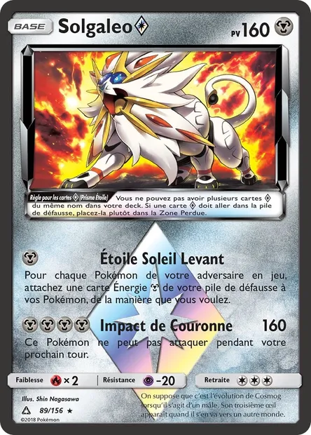 Solgaleo ◇, carte Pokémon UPR 89 — extension Ultra-Prisme