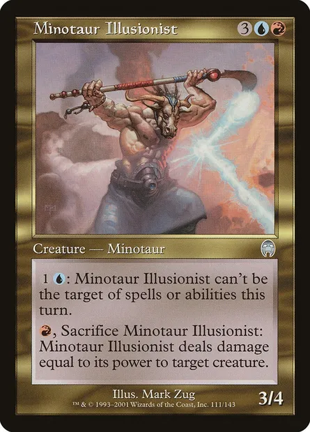 Minotaur Illusionist, Magic card APC 111 — Apocalypse set