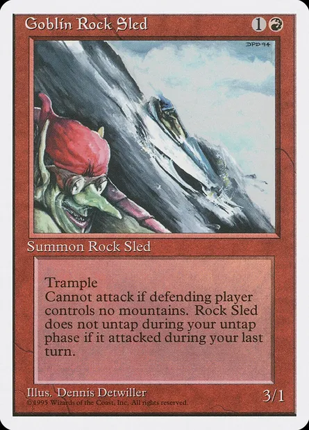 Goblin Rock Sled, Magic card 4ED 199 — Fourth Edition set