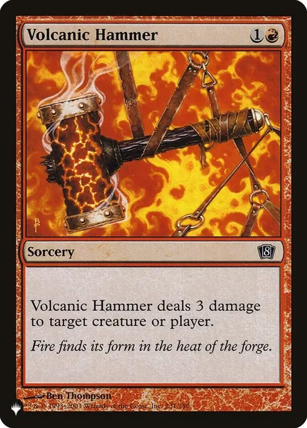 Volcanic Hammer, Magic card PLST 8ED-231 — The List set