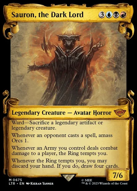 Sauron, the Dark Lord, Magic card LTR 675 — The Lord of the Rings: Tales of Middle-earth set