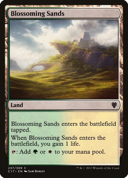 Blossoming Sands, Magic card C17 237 — Commander 2017 set