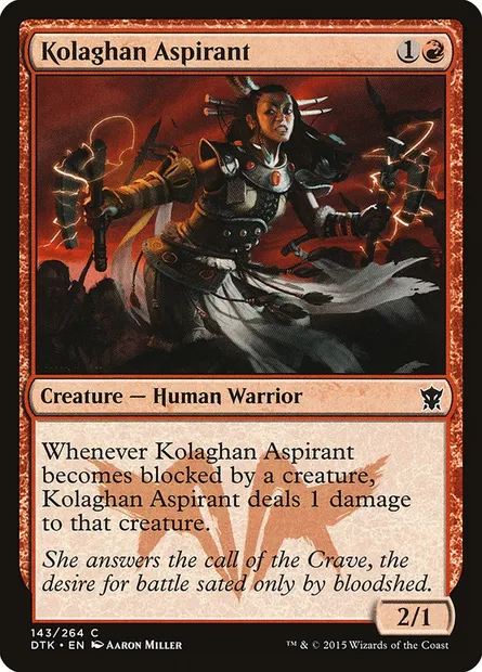 Kolaghan Aspirant, Magic card DTK 143 — Dragons of Tarkir set