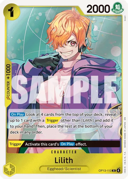 Lilith, One Piece card OP13-113 — CARRYING ON HIS WILL set