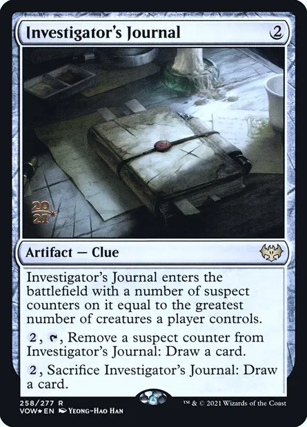 Investigator's Journal, Magic card PVOW 258s — Innistrad: Crimson Vow Promos set