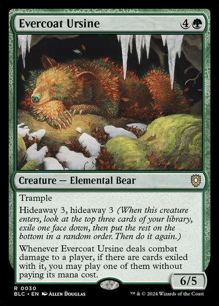 Evercoat Ursine, Magic card BLC 30 — Bloomburrow Commander set