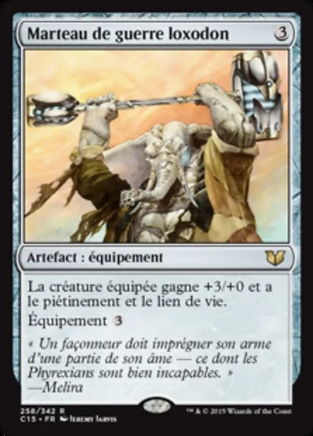 Marteau de guerre loxodon, carte Magic C15 258 — extension Commander 2015