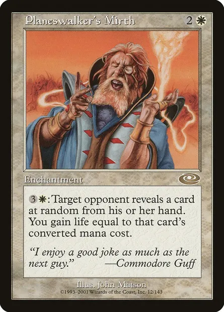 Planeswalker's Mirth, Magic card PLS 12 — Planeshift set