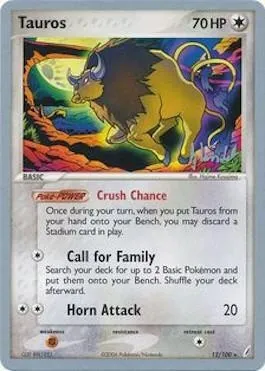 Tauros, carte Pokémon WCD08 012 — extension World Championship Decks 2008
