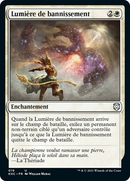Lumière de bannissement, carte Magic KHC 19 — extension Kaldheim Commander